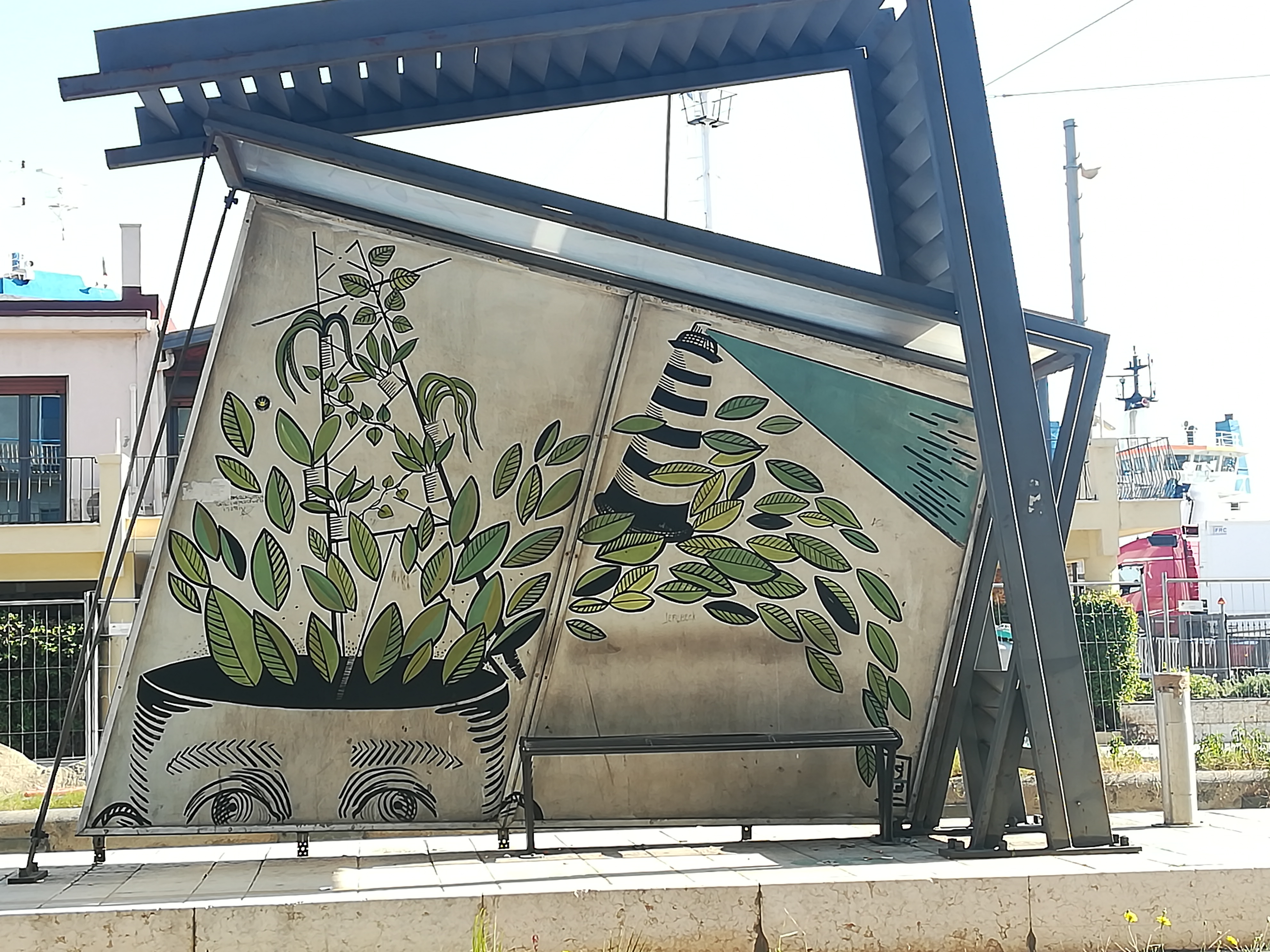 Viale della Libertà - Pensilina tram - Distrart - Messina