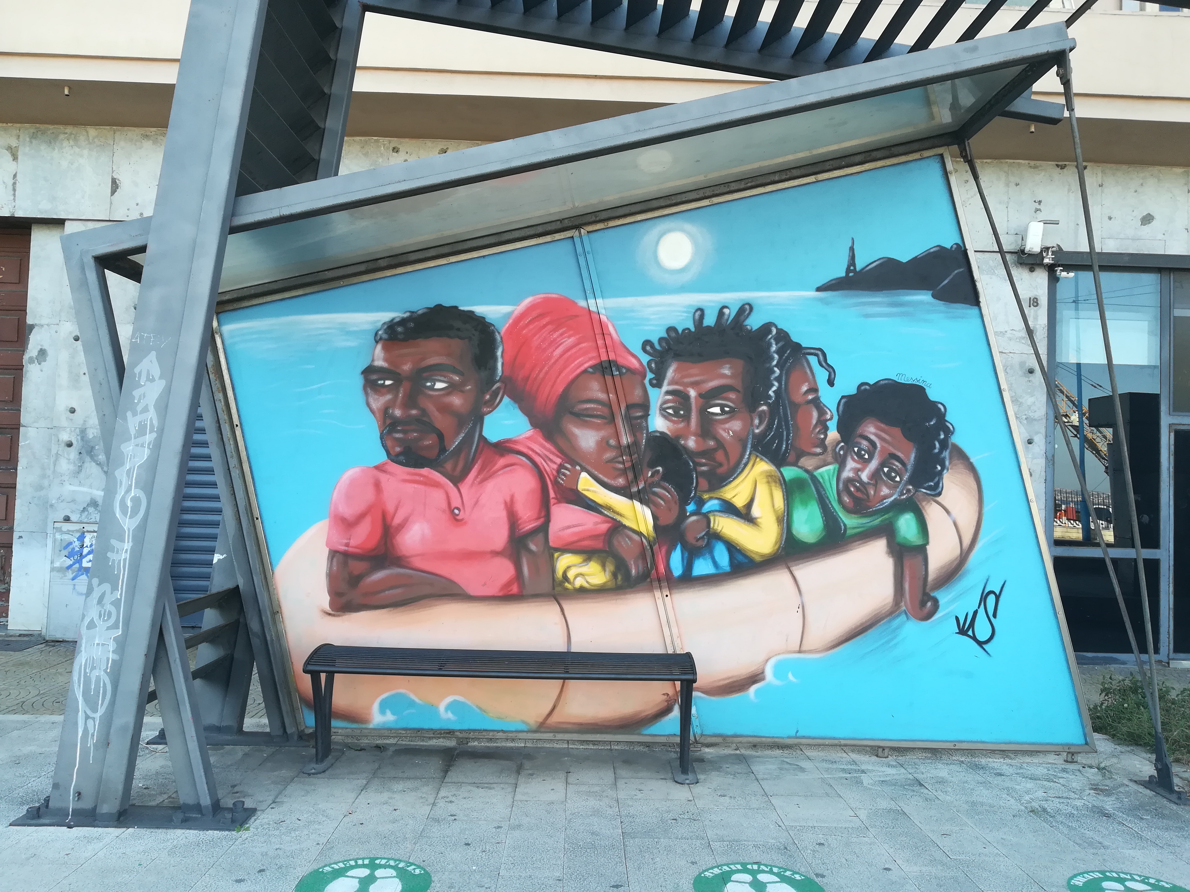 Cortina del porto - Palazzo reale - Pensilina tram - Distrart - Messina