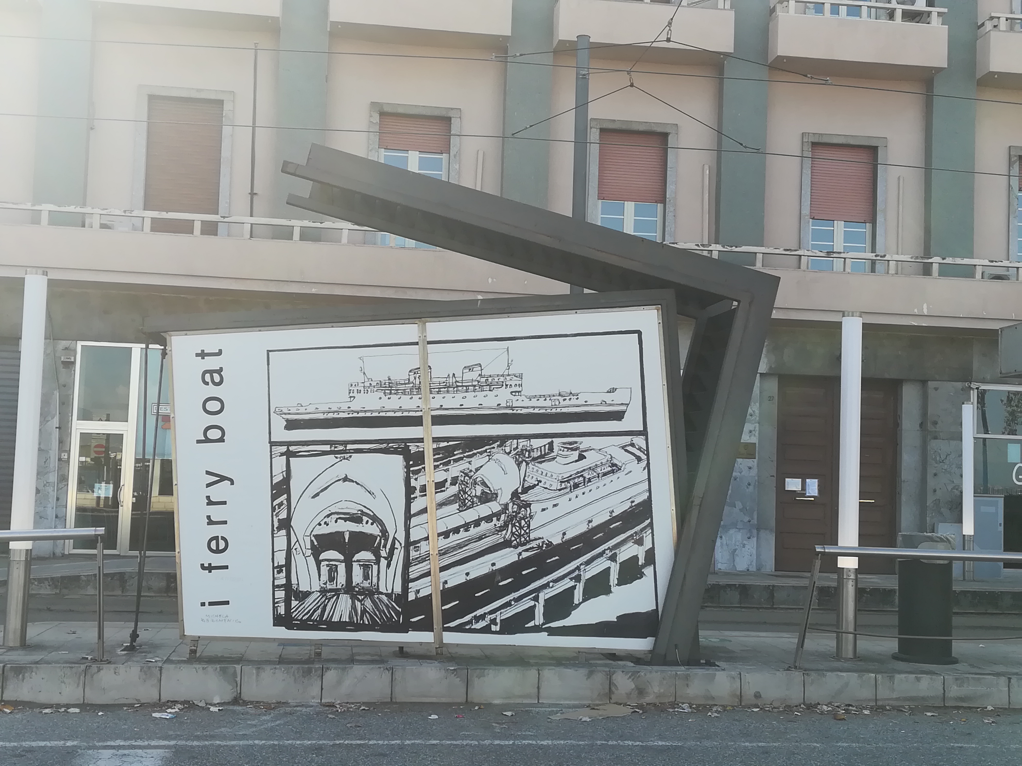 Cortina del porto - Pensilina tram - Distrart - Messina